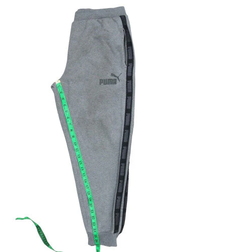 Puma Men's Grey Fleece Sweatpants L Casual Joggers - Image 2