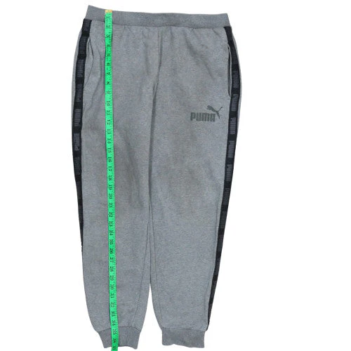 Puma Men's Grey Fleece Sweatpants L Casual Joggers - Image 3