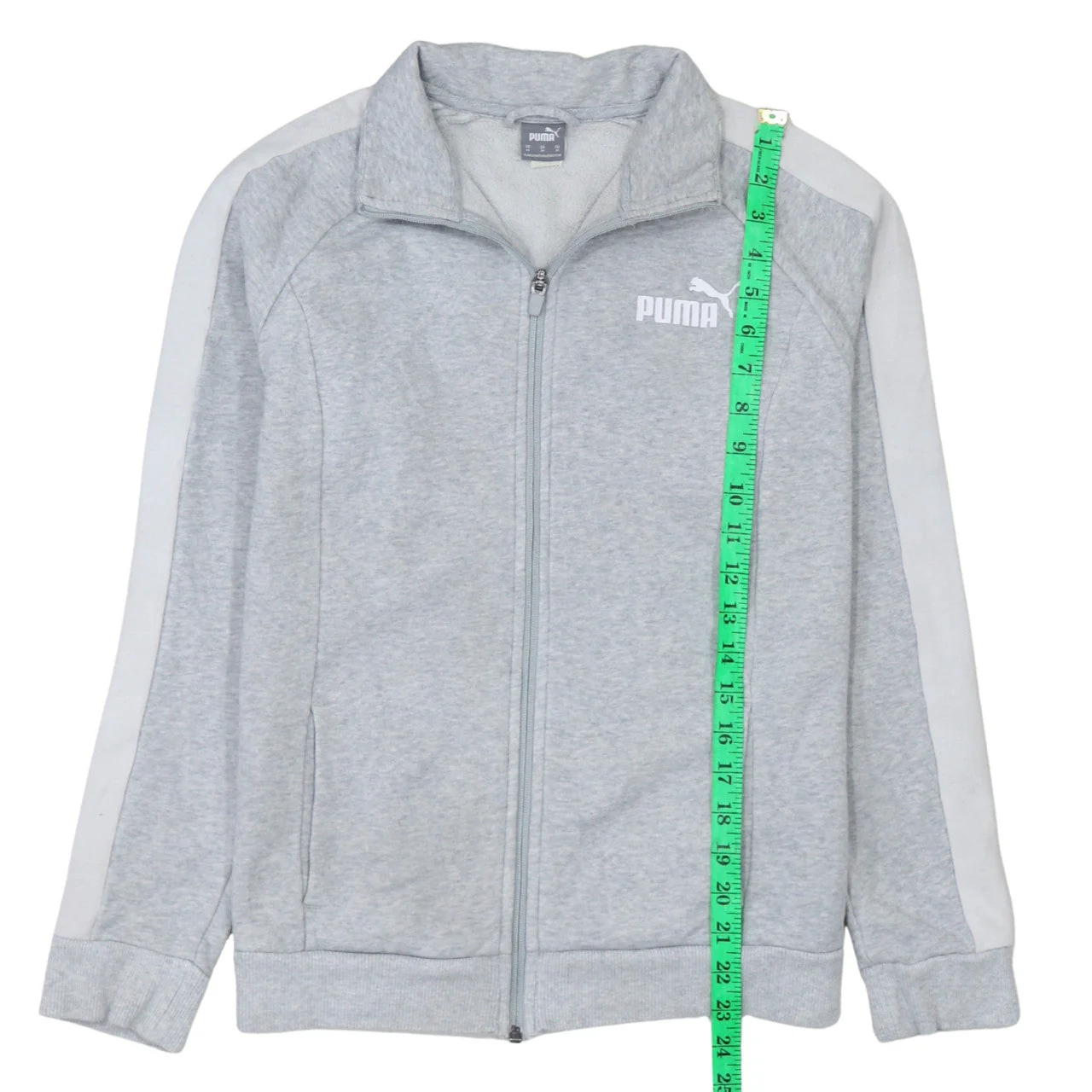 Puma Men's Grey Full Zip Fleece Sweatshirt M Regular Fit - Image 3