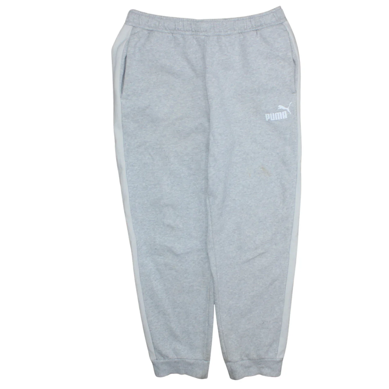 Puma Men's Grey Jogger Sweatpants M Regular Fit Elastic Waist