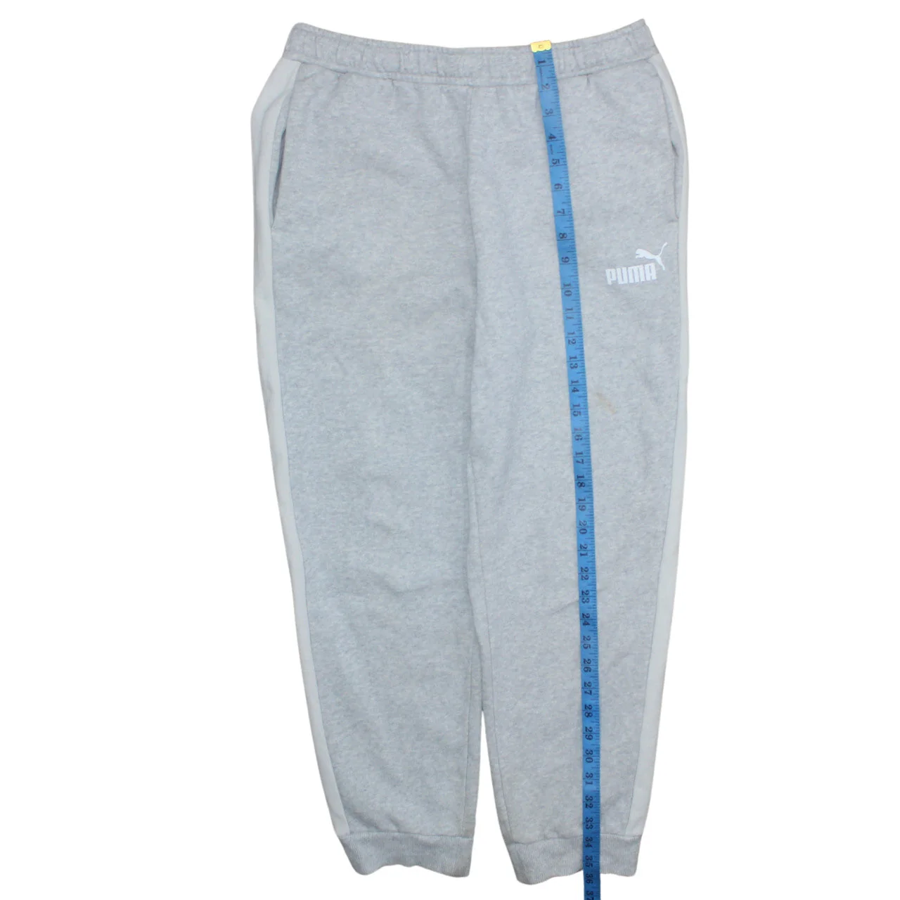 Puma Men's Grey Jogger Sweatpants M Regular Fit Elastic Waist - Image 3