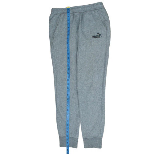 Puma Men's Grey Jogger Sweatpants M Regular Fit Fleece Tapered - Image 2