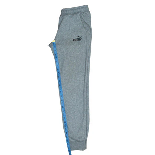 Puma Men's Grey Jogger Sweatpants M Regular Fit Fleece Tapered - Image 3