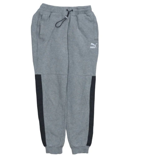 Puma Men's Grey Jogger Sweatpants Small Elastic Waist Cuffed