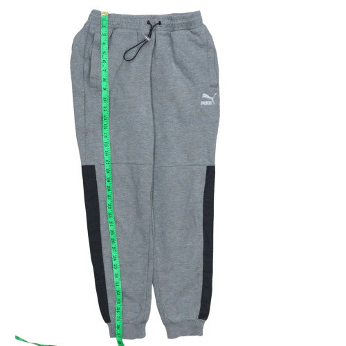 Puma Men's Grey Jogger Sweatpants Small Elastic Waist Cuffed - Image 3