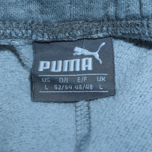 Puma Men's Grey L Jogger Sweatpants Elastic Waist Fleece Casual Trousers - Image 5