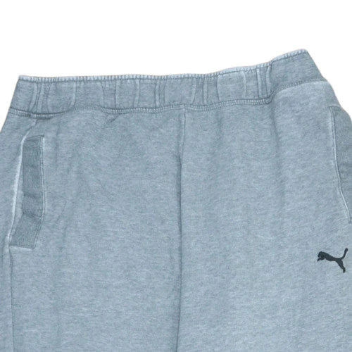 Puma Men's Grey L Jogger Sweatpants Elastic Waist Fleece Casual Trousers - Image 8
