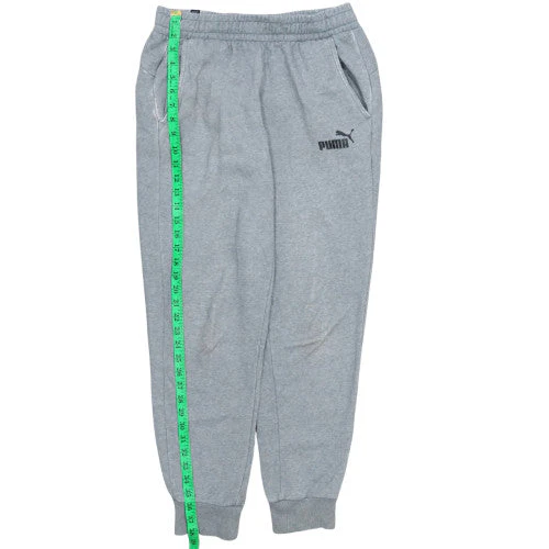 Puma Mens Grey M Jogger Fleece Sweatpants Elastic Waist Tapered Fit - Image 2
