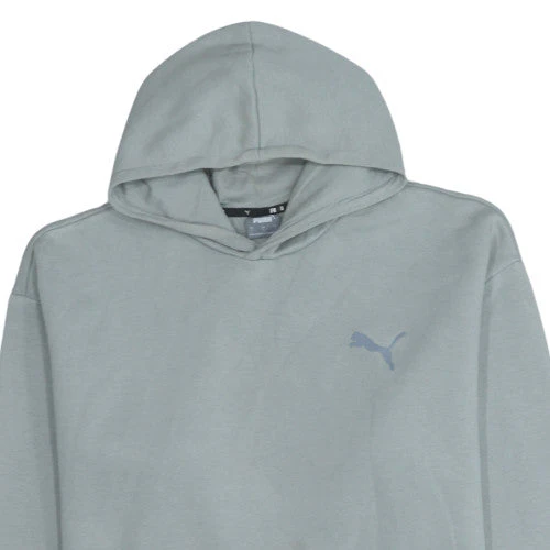 Puma Mens Grey Pullover Hoodie L Grey Fleece Sweatshirt - Image 7
