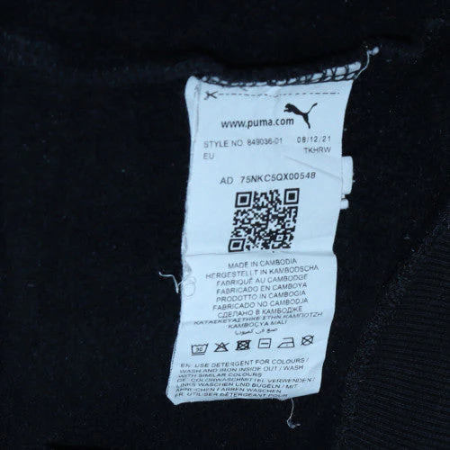Puma Men's Grey Pullover Hoodie L Sports Fleece Sweatshirt - Image 5