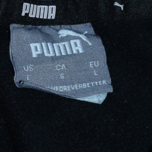 Puma Men's Grey Pullover Hoodie L Sports Fleece Sweatshirt - Image 6
