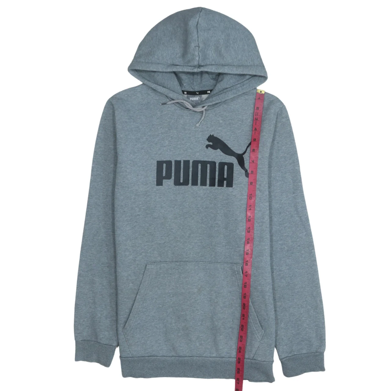 Puma Mens Grey Pullover Hoodie M Regular Fit Sportswear - Image 3