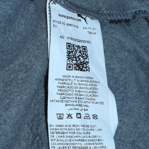 Puma Mens Grey Pullover Hoodie Medium Graphic Sports Fleece - Image 6