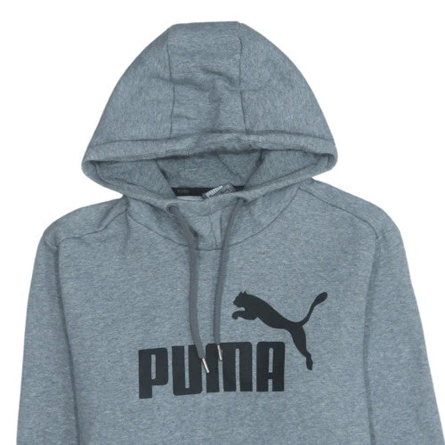 Puma Men's Grey Pullover Hoodie Small Regular Fit Fleece - Image 8