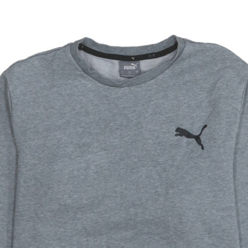 Puma Mens Grey Pullover Sweatshirt L Lightweight Crew Neck - Image 8
