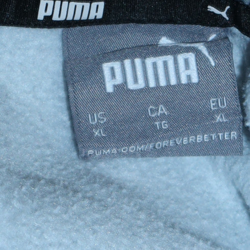 Puma Men's Grey XL Crew Neck Fleece Pullover Sweatshirt - Image 5