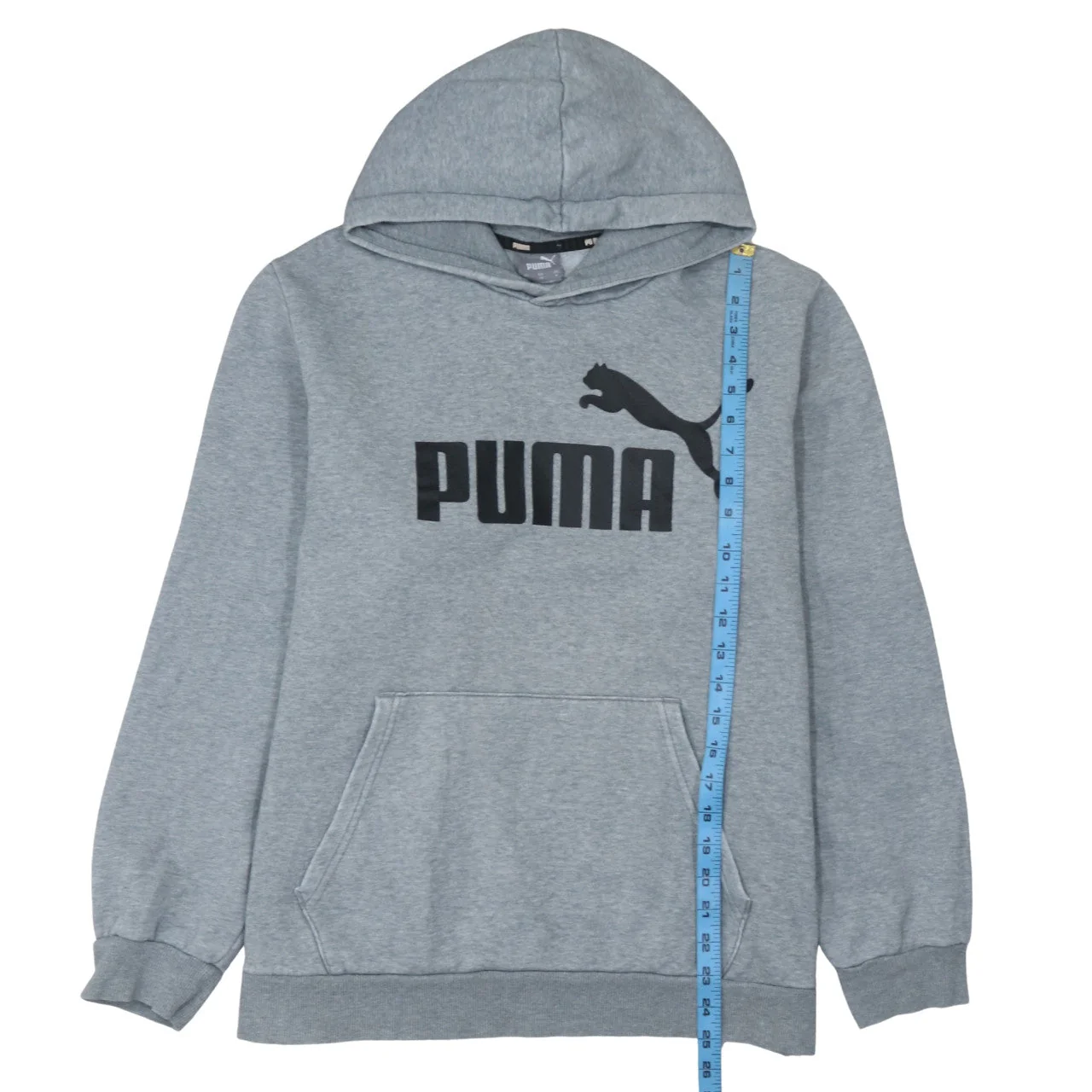 Puma Mens Grey XL Pullover Hoodie Fleece Logo Sweatshirt - Image 3