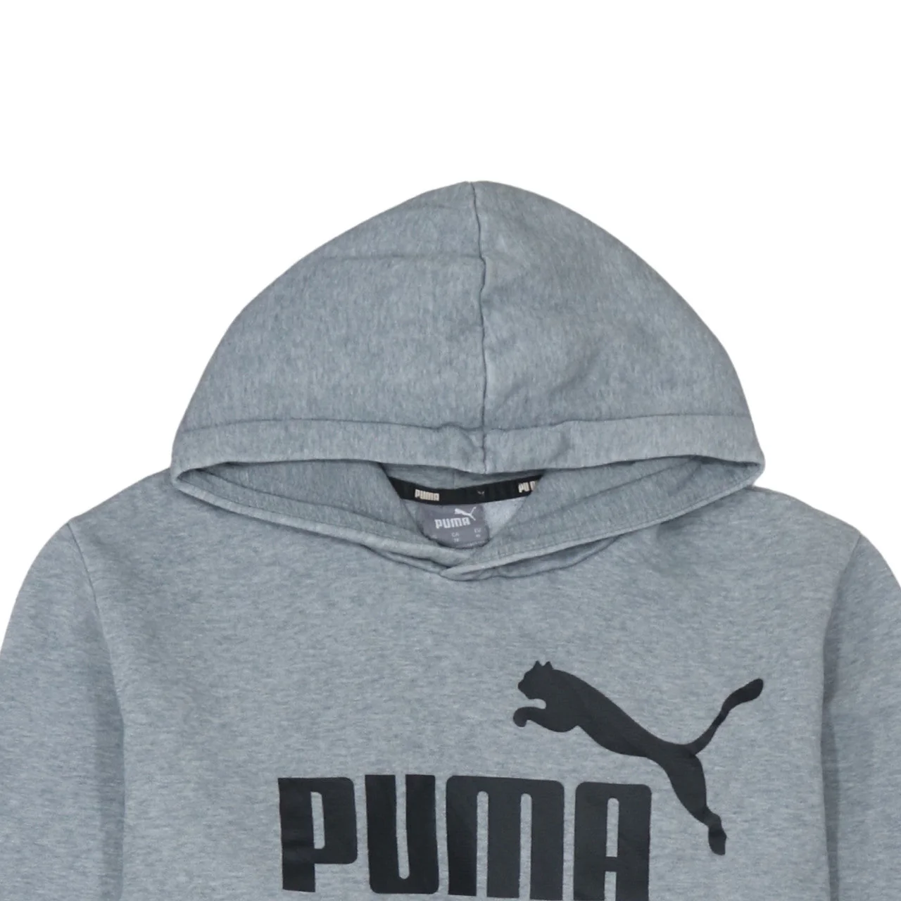 Puma Mens Grey XL Pullover Hoodie Fleece Logo Sweatshirt - Image 8