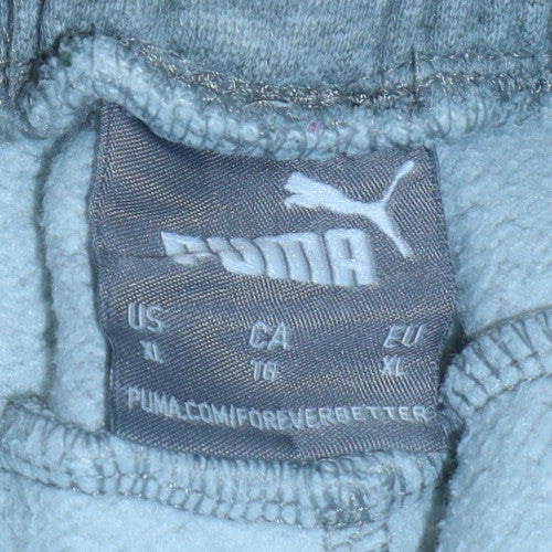 Puma Mens Grey XL Sweatpants Joggers with Logo Cuffed Hem - Image 5