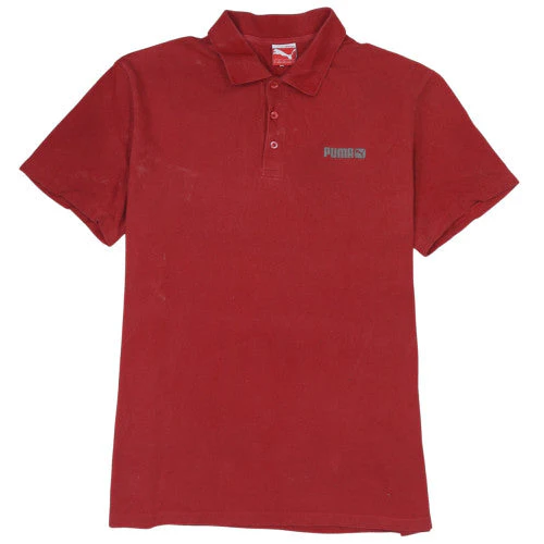 Puma Men's Red Cotton Collared Short Sleeve Polo Shirt XL