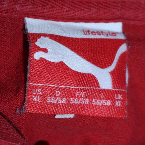 Puma Men's Red Cotton Collared Short Sleeve Polo Shirt XL - Image 5