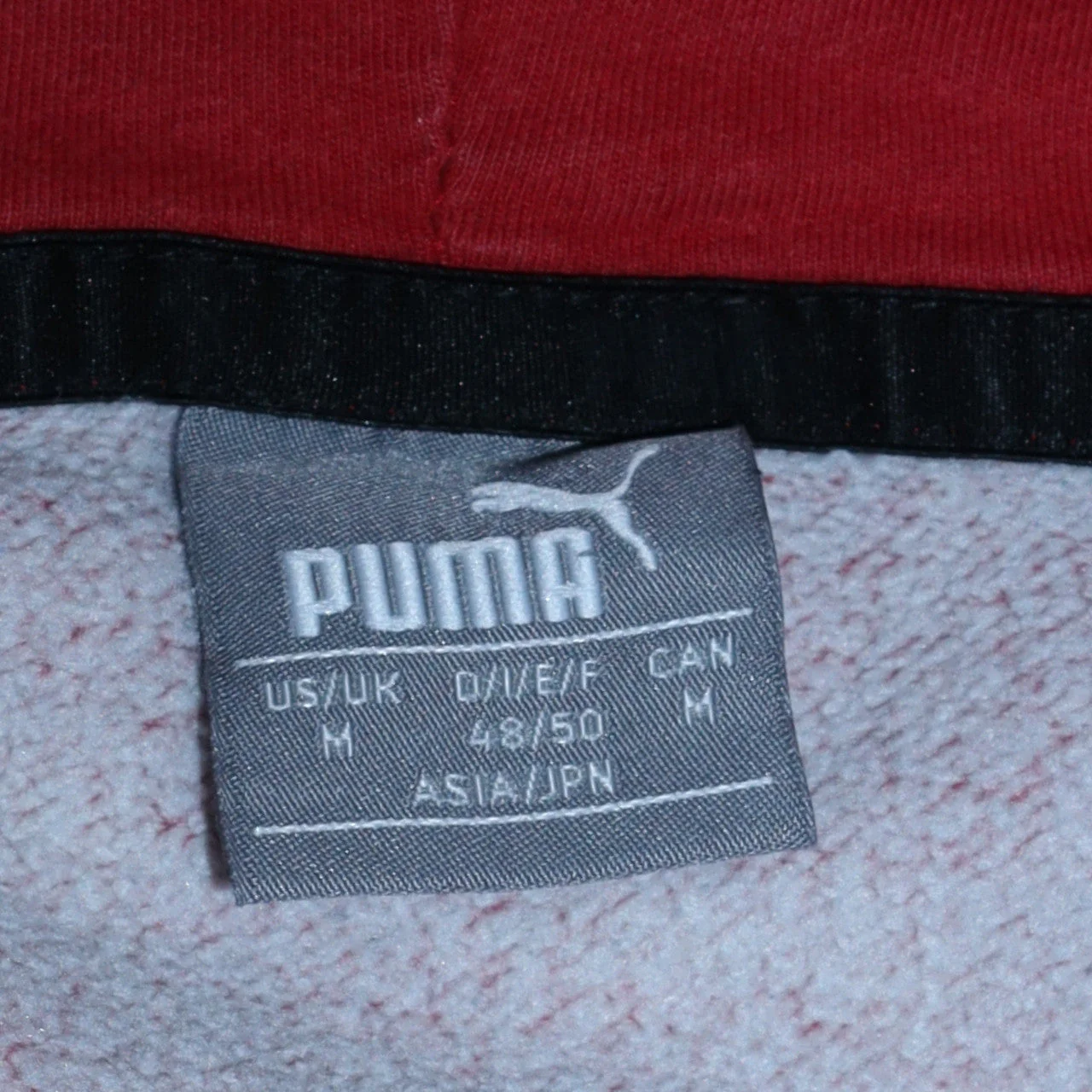 Puma Men's Red Pullover Hoodie Medium Logo Sportswear - Image 6