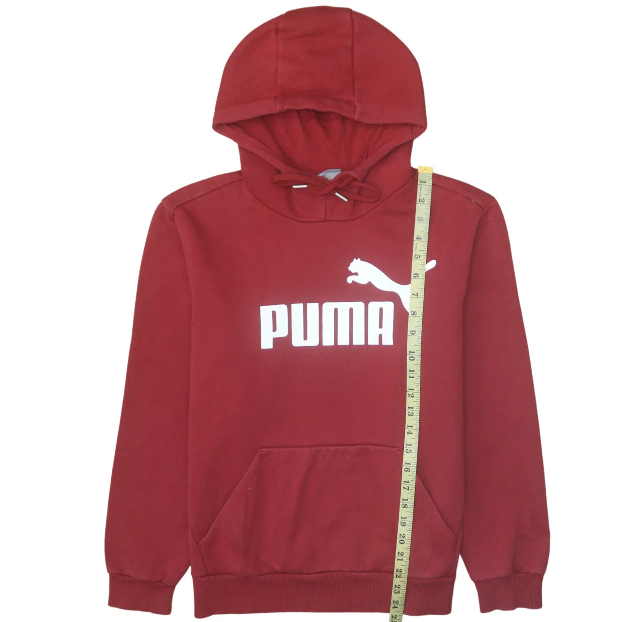 Puma Mens Red Pullover Hoodie Small Hooded Sweatshirt - Image 3