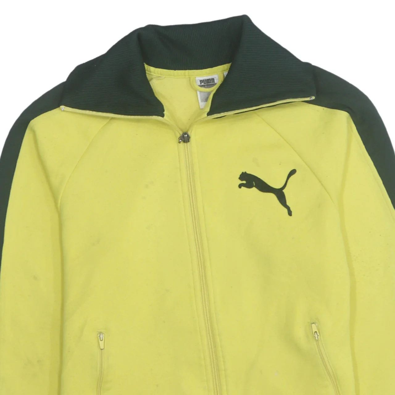 Puma Men's Yellow Track Jacket Size S Retro Full Zip Sportswear - Image 6