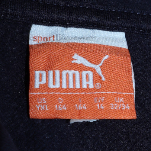Puma Teens Blue Pullover Hoodie 164 Logo Sports Fleece Sweatshirt - Image 5