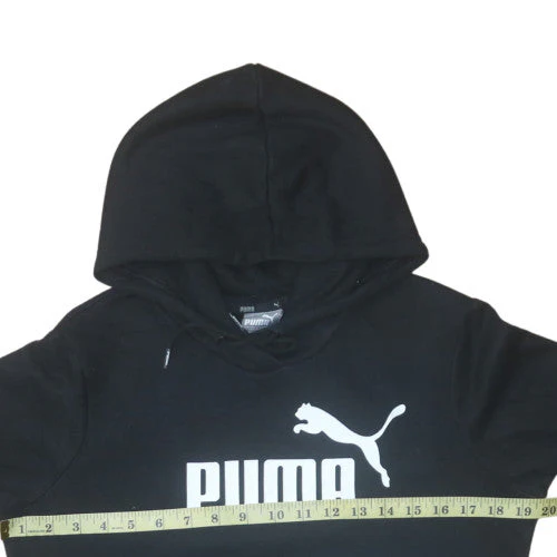 Puma Women Black Pullover Hoodie Size 12 Logo Print Casual - Image 2