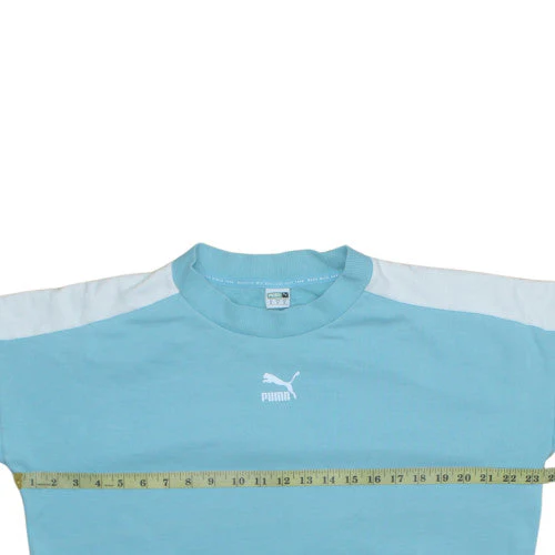 Puma Women Blue Crew Neck Pullover Sweatshirt Size M - Image 2