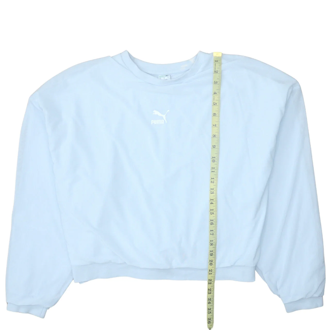 Puma Women Light Blue Crew Neck Pullover Sweatshirt XL - Image 3