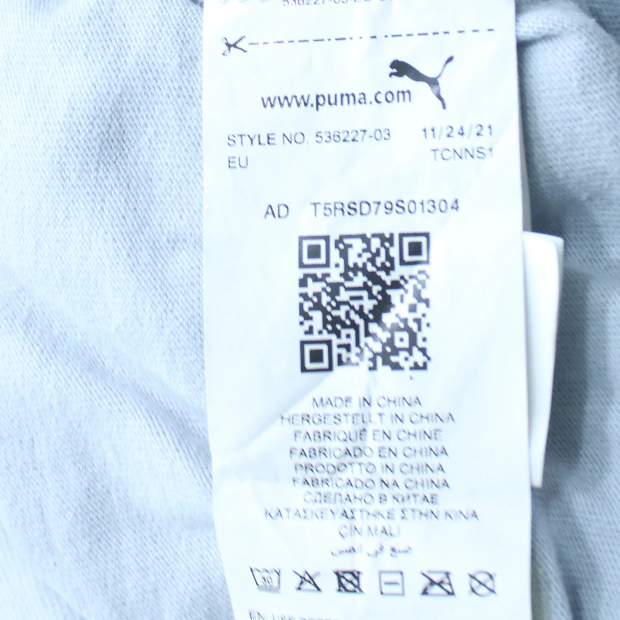 Puma Women Light Blue Crew Neck Pullover Sweatshirt XL - Image 6