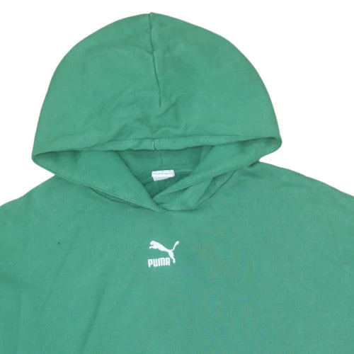 Puma Women’s Green Pullover Hoodie Size L Relaxed Fit Fleece Sweatshirt - Image 7