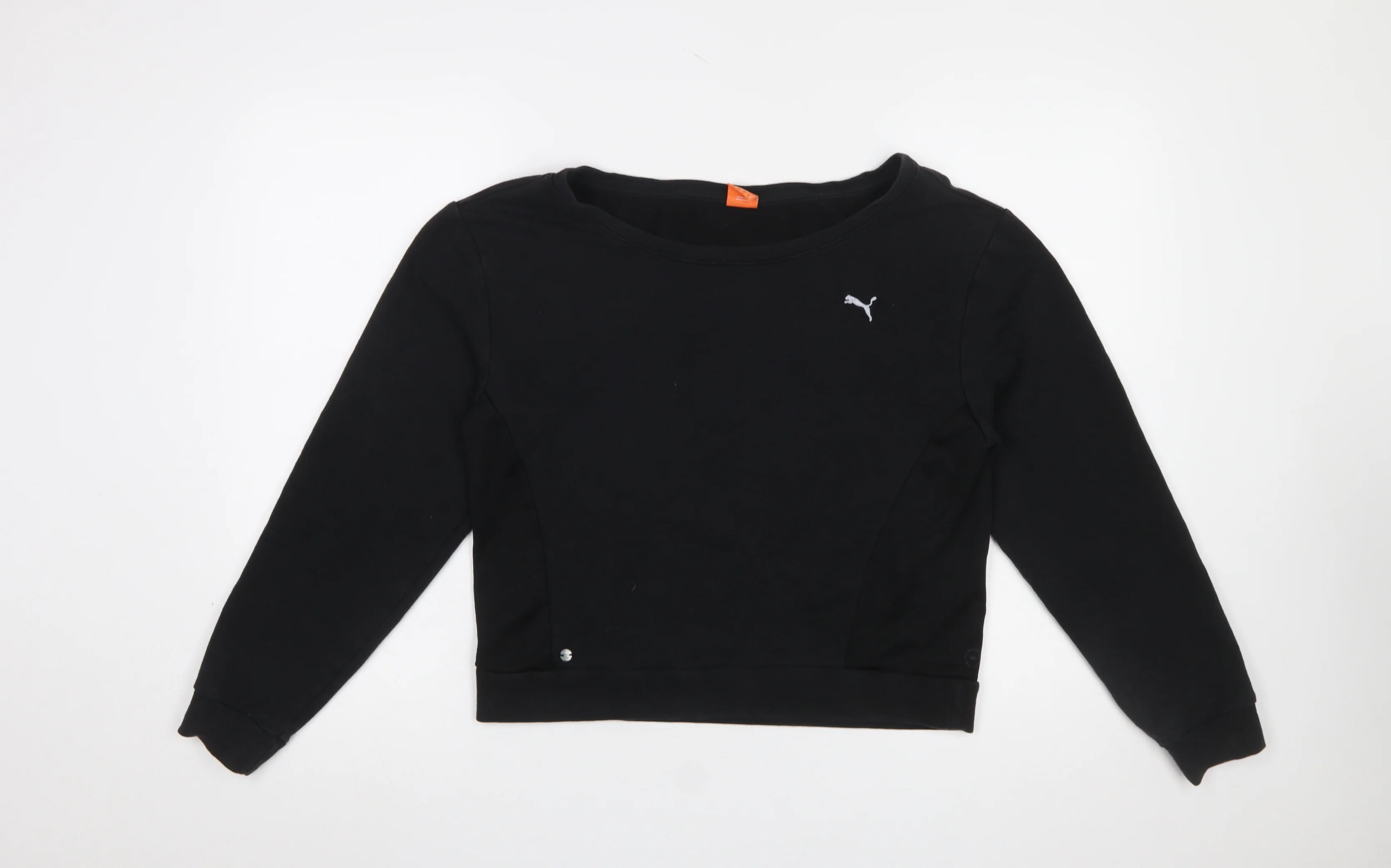 Puma Women's Black Crew Neck Long Sleeve Pullover Sweatshirt Size 14