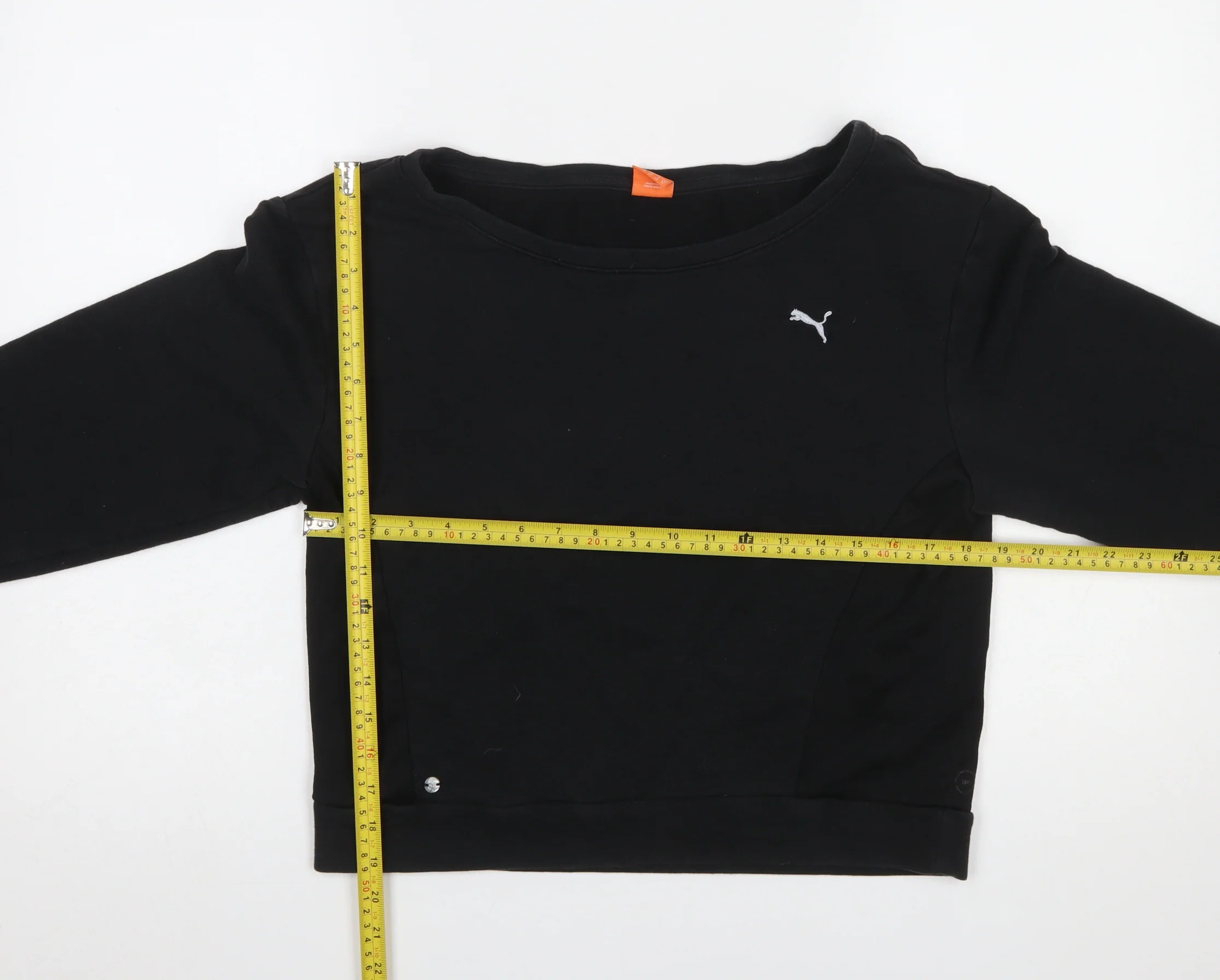 Puma Women's Black Crew Neck Long Sleeve Pullover Sweatshirt Size 14 - Image 2