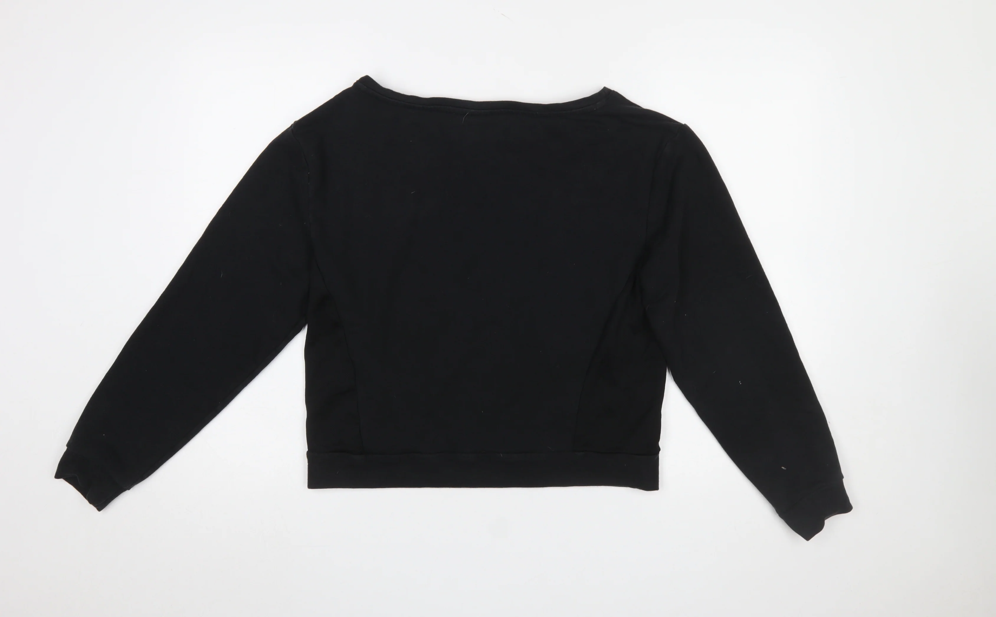 Puma Women's Black Crew Neck Long Sleeve Pullover Sweatshirt Size 14 - Image 3