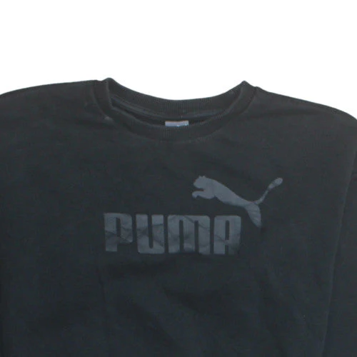Puma Women's Black Crew Neck Pullover Sweatshirt Size M - Image 8