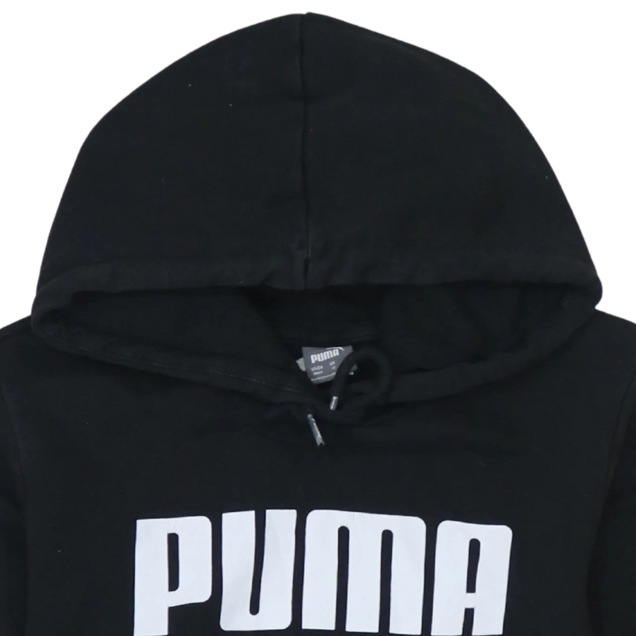 Puma Womens Black Hoodie UK 12 Pullover Long Sleeve Logo Sweatshirt - Image 8