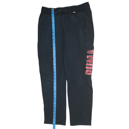 Puma Women's Black Jogger Sweatpants Size 12 Cotton Blend Logo - Image 3