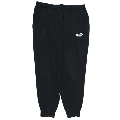 Puma Women's Black Jogger Sweatpants XL Fleece Elastic Waist