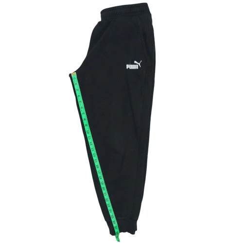 Puma Women's Black Jogger Sweatpants XL Fleece Elastic Waist - Image 3