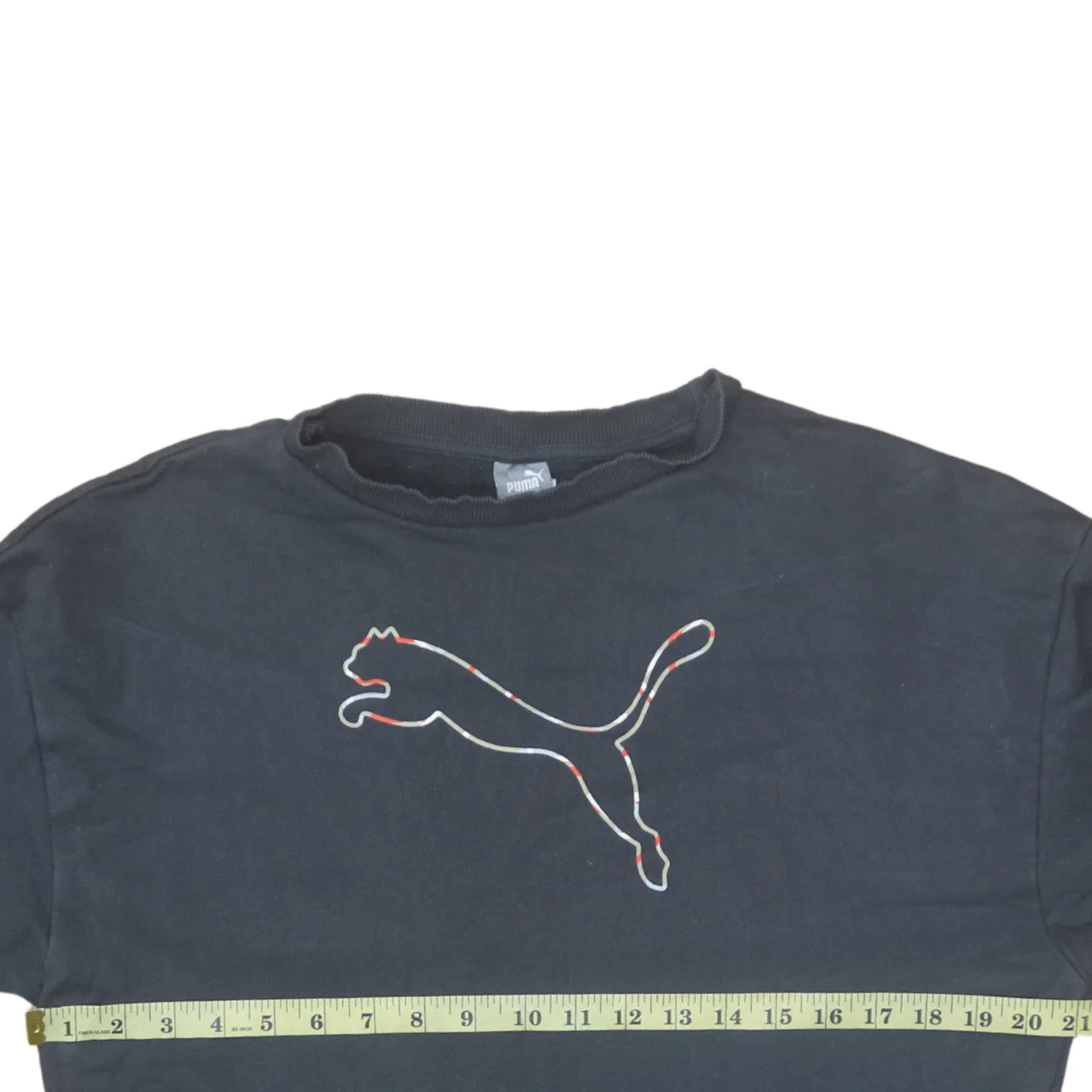 Puma Women's Black Medium Pullover Sweatshirt Logo Crew Neck - Image 3