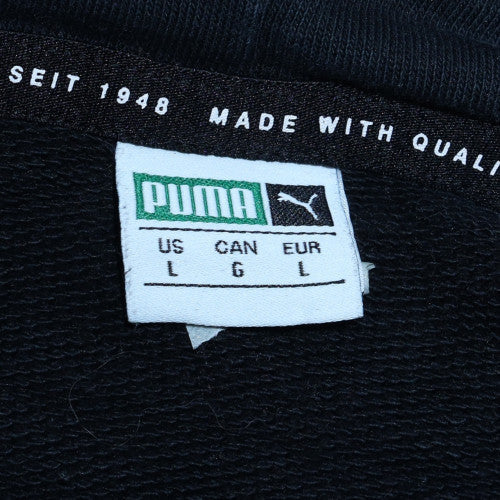 Puma Women's Black Pullover Hoodie Large Logo Sweatshirt - Image 5