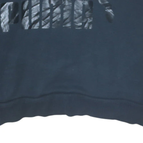 Puma Women's Black Pullover Hoodie Large Logo Sweatshirt - Image 7
