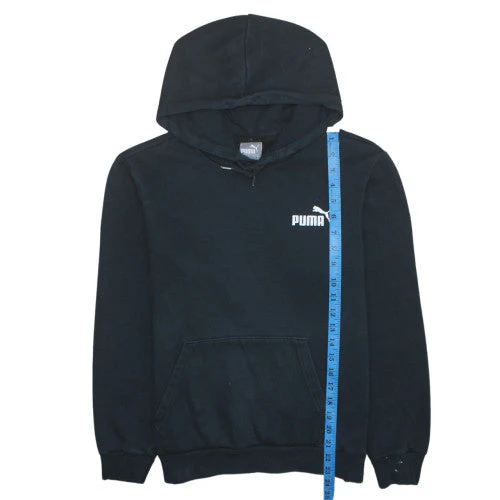 Puma Womens Black Pullover Hoodie S Classic Casual Cotton Blend - Image 2