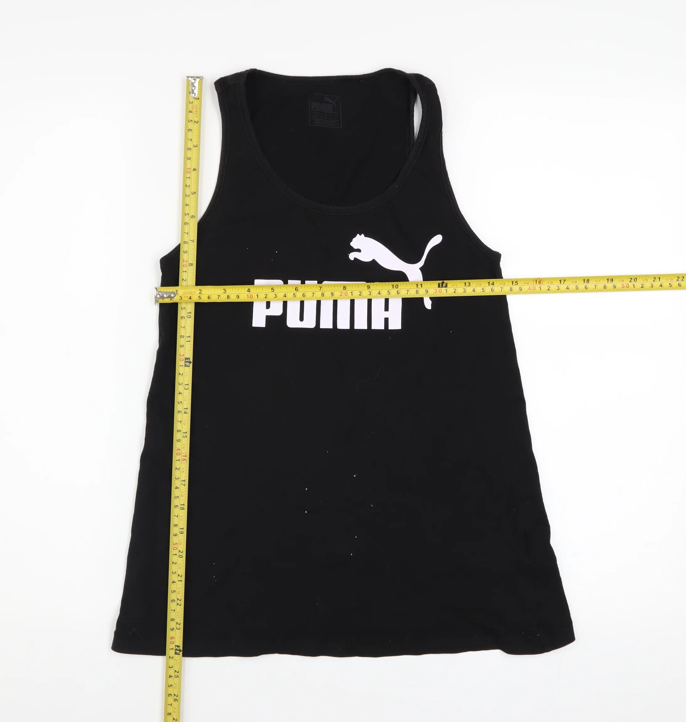 Puma Womens Black Slim Fit Racerback Tank Top Size 8 - Image 2