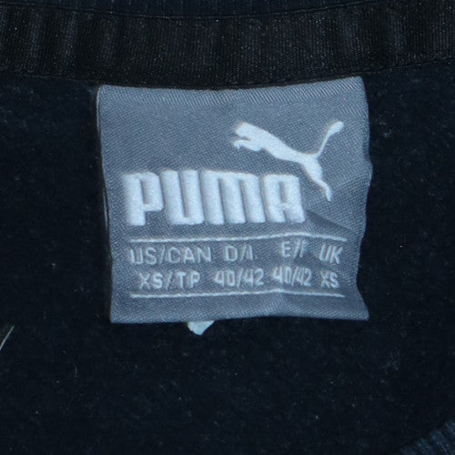 Puma Womens Black XS Pullover Sweatshirt Crew Neck Logo Cotton Blend - Image 5