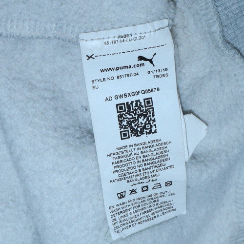 PUMA Women's Grey Hoodie Size 12 Pullover Hooded Sweatshirt - Image 6