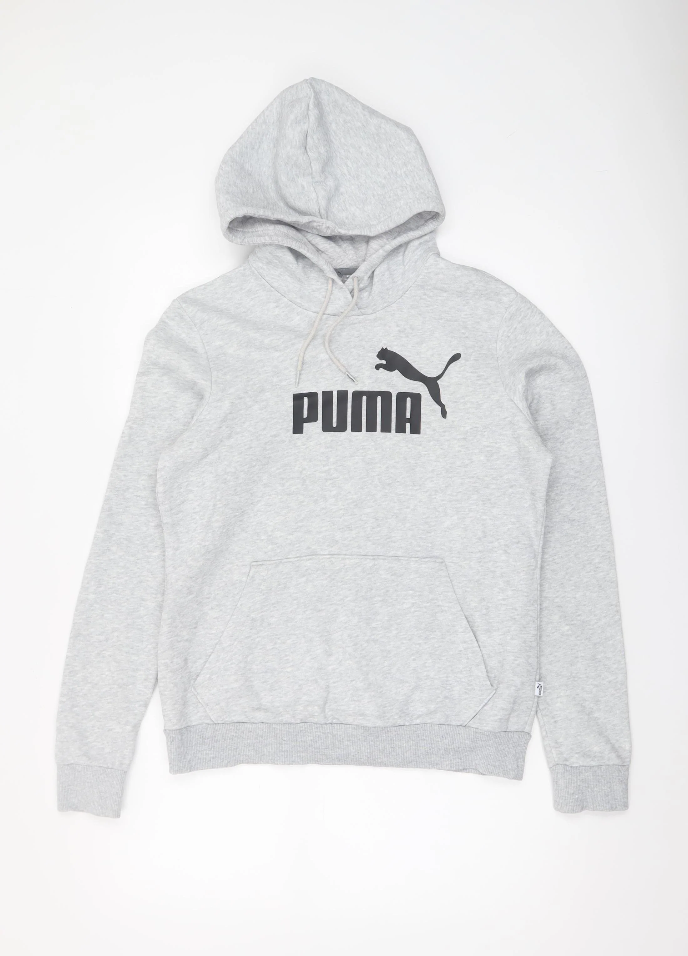 Puma Women's Grey Pullover Hoodie Size 14 Hooded Sweatshirt